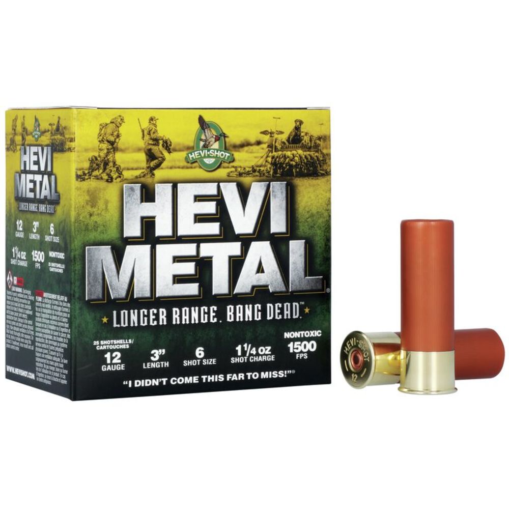 HEVI-Shot 12 Gauge HS38006 HEVI-Metal Longer Range 3" 1-1/4oz 6 Shot