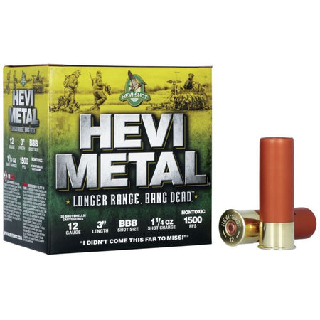 HEVI-Shot 12 Gauge HS38008 HEVI-Metal Longer Range 3" 1-1/4oz BBB