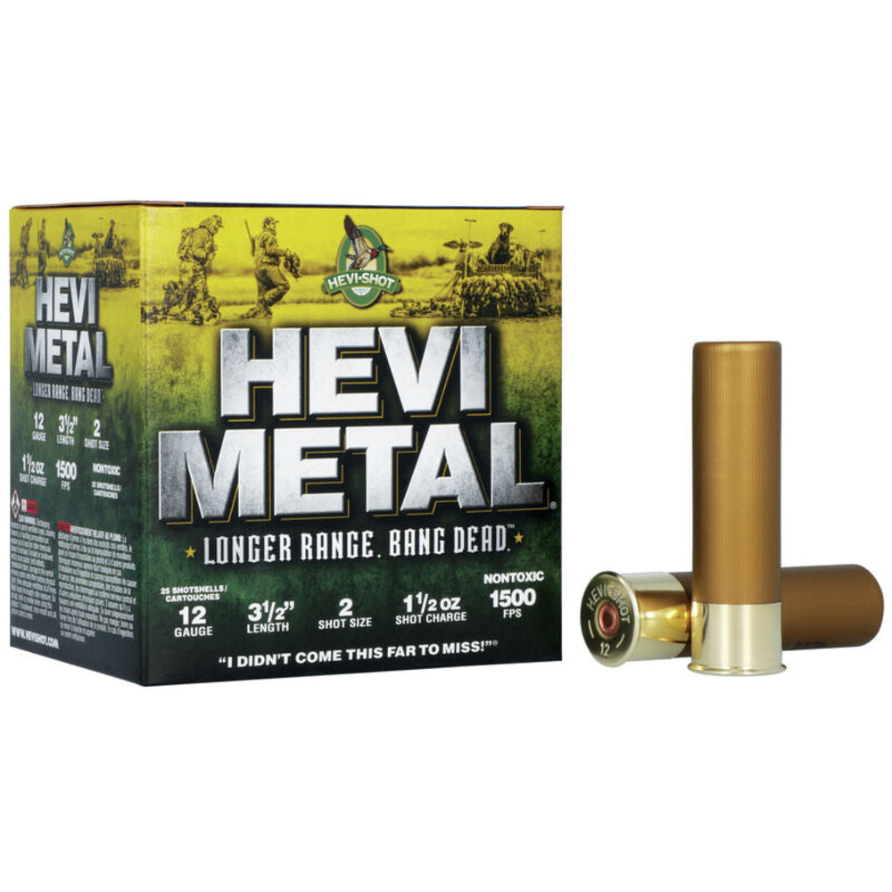 HEVI-Shot 12 Gauge HS38502 HEVI-Metal Longer Range 3.5" 1-1/2oz 2 Shot