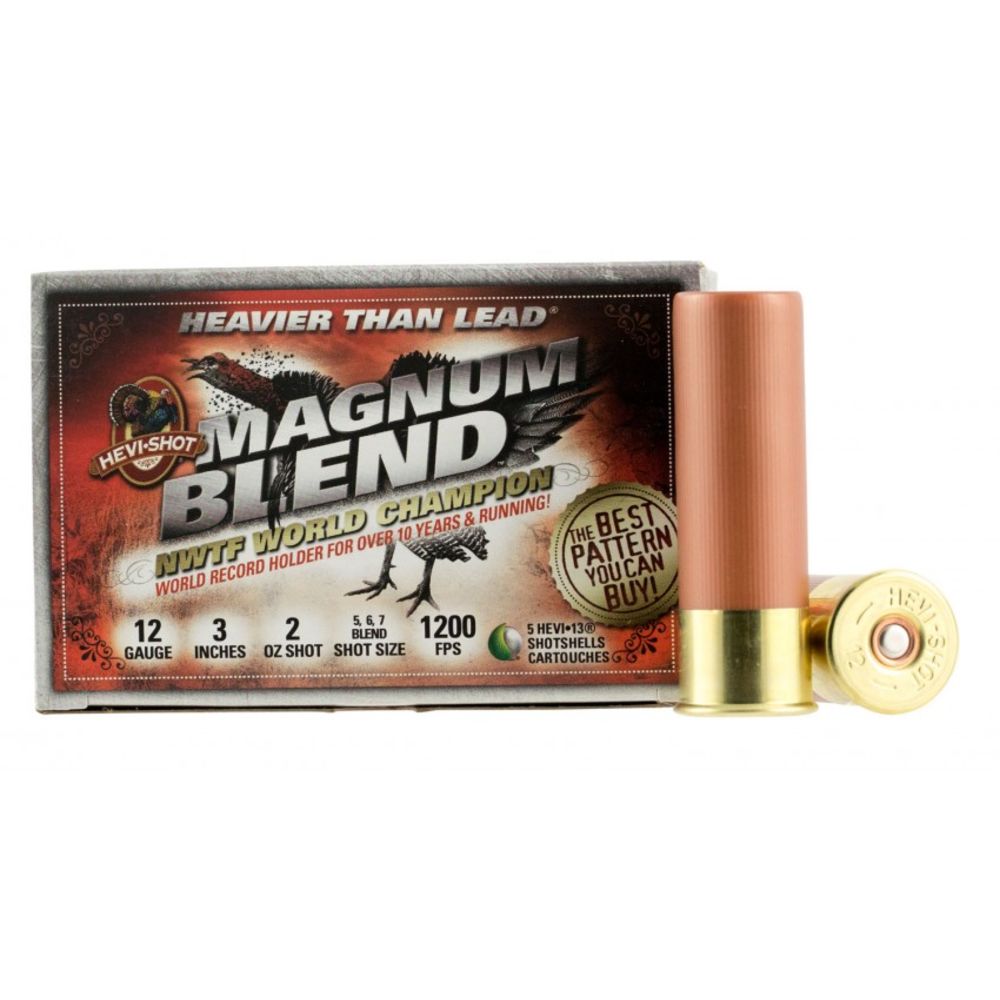 HEVI-Shot 12 Gauge HS41255 Magnum Blend Turkey 3" 2oz 5/6/7 Shot