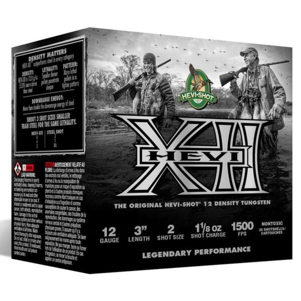 HEVI-Shot 12 Gauge HS51302 HEVI-XII Waterfowl 3" 1-1/8oz 2 Shot