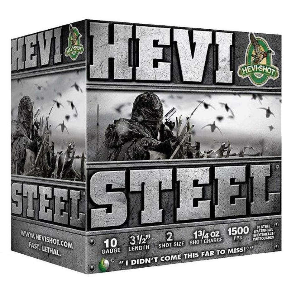 HEVI-Shot 10 Gauge Shotgun Shells HEVI-Steel #2 1-3/4 oz 3.5 in