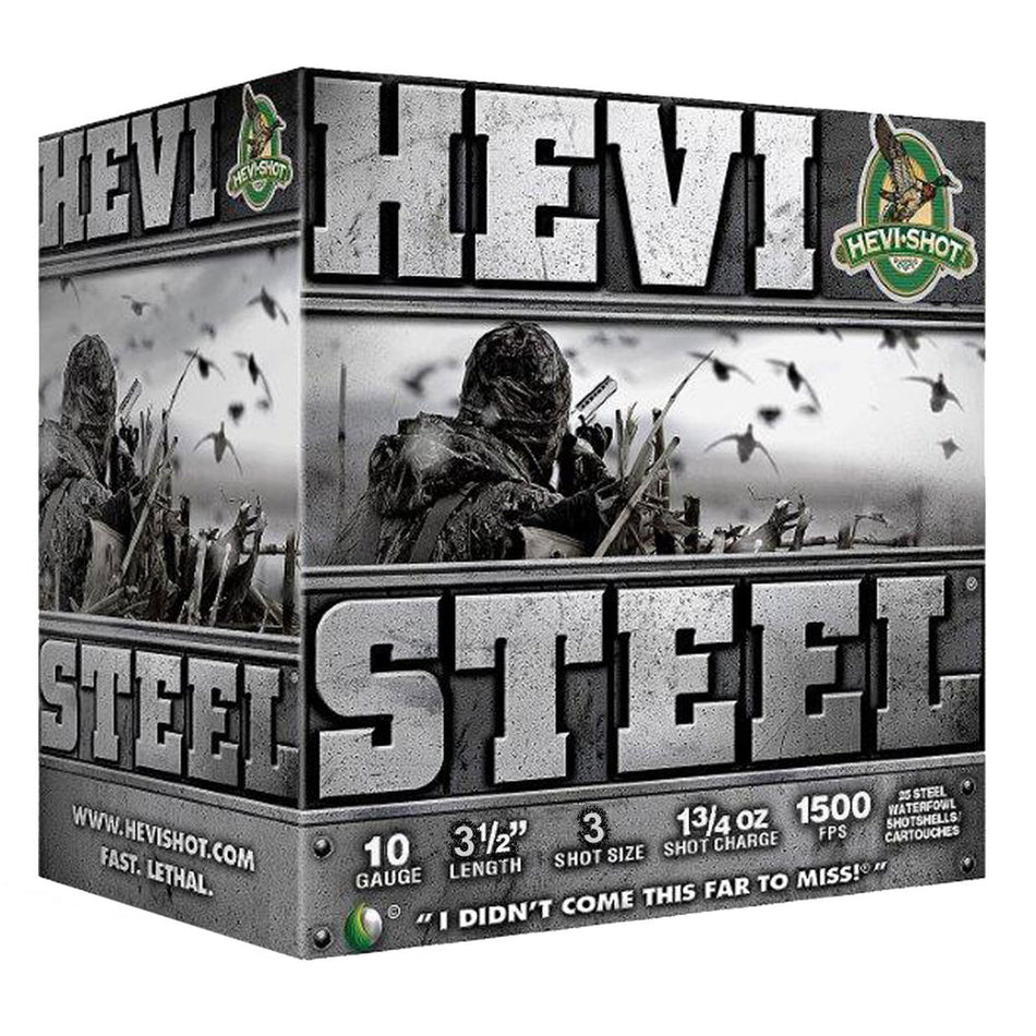 HEVI-Shot 10 Gauge Shotgun Shells HEVI-Steel #3 1-3/4 oz 3.5 in