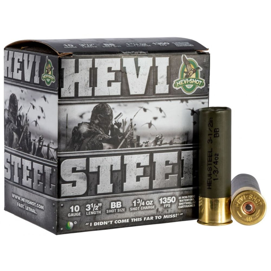 HEVI-Shot 10 Gauge Shotgun Shells HEVI-Steel BB 1-3/4 oz 3.5 in