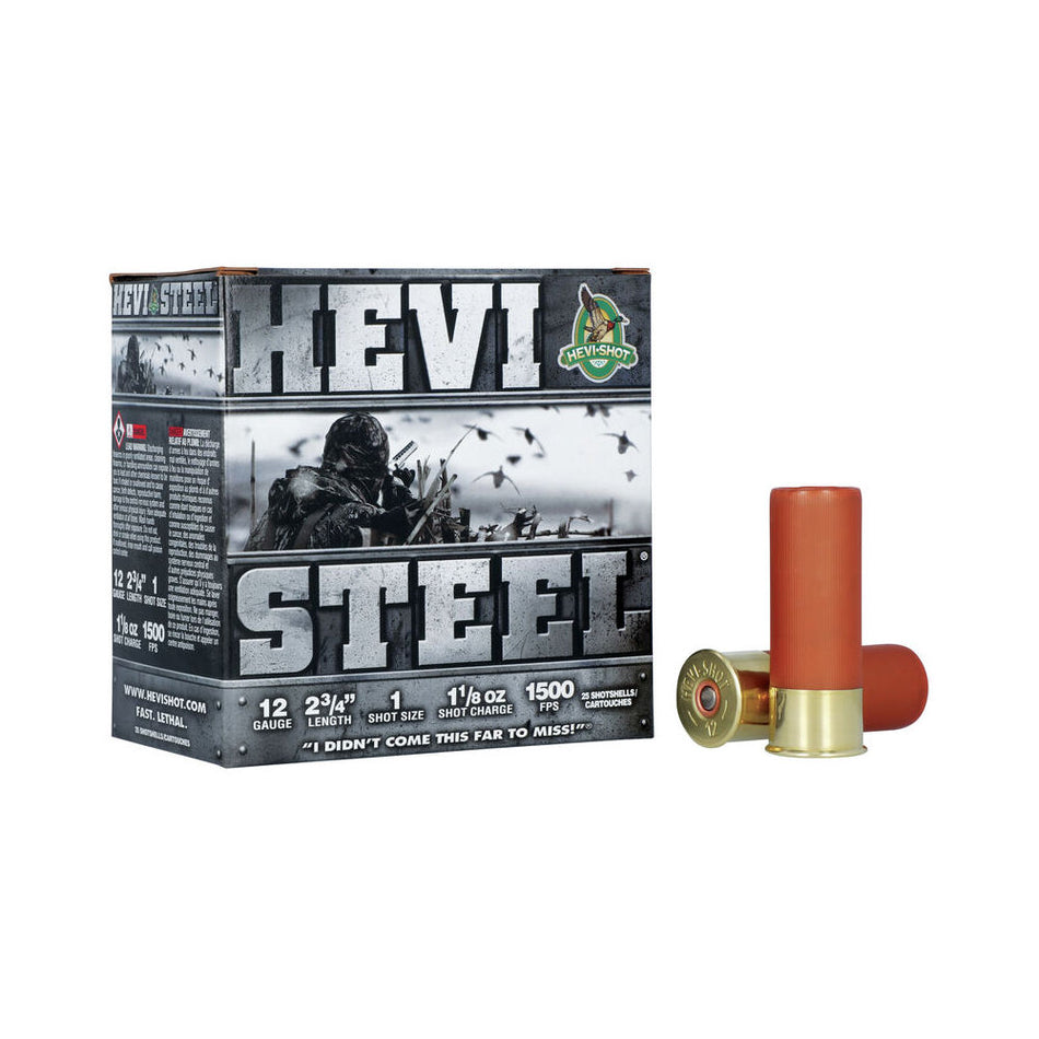 HEVI-Shot 12 Gauge HS61221 HEVI-Steel Waterfowl 2.75" 1-1/8oz 1 Shot
