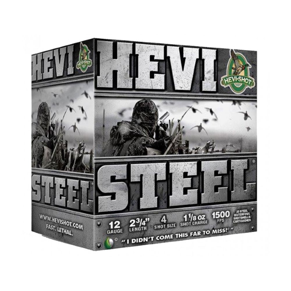 HEVI-Shot 12 Gauge HS61224 HEVI-Steel Waterfowl 2.75" 1-1/8oz 4 Shot