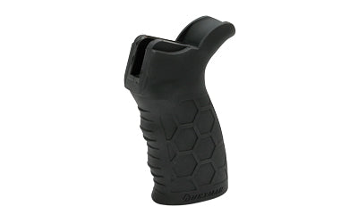 HEXMAG HX-HTG-BLK AR-15 Tactical Overmolded Rubber Grip with Hexture Pattern, Black, Includes Gapper