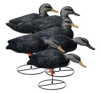 Higdon Magnum Full-Body Black Duck Decoys with Swivel Heads Variety Pack 6pk