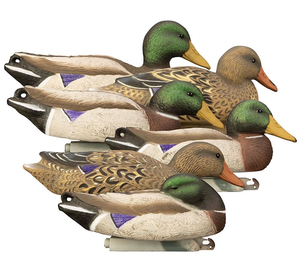 Higdon Full Size Mallard Foam Filled Duck Decoys Weighted Keel 6 Count