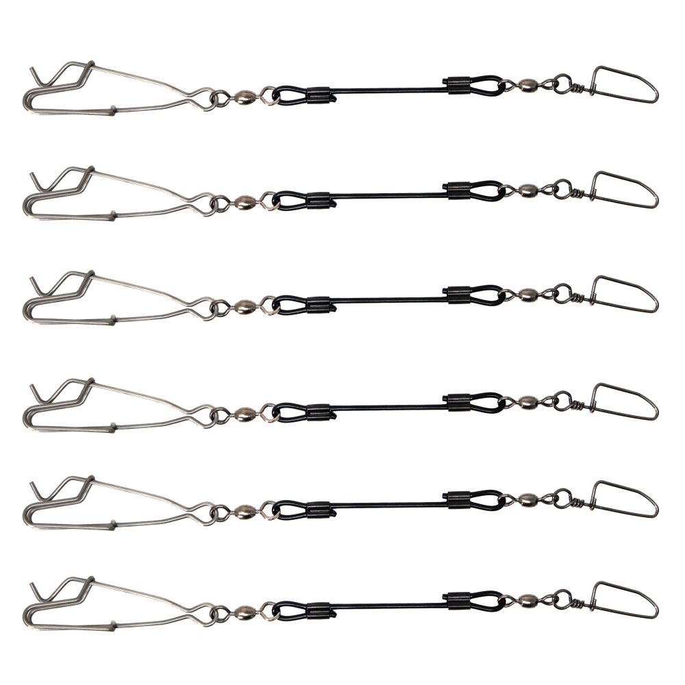 Higdon Outdoors Battleship Jerk Rig Decoy Clips Stainless 6 Count