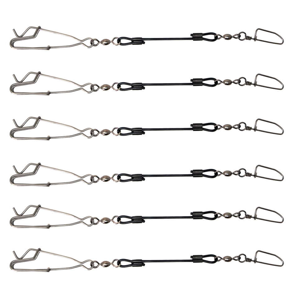 Higdon Outdoors Battleship Jerk Rig Decoy Clips Stainless 6 Count