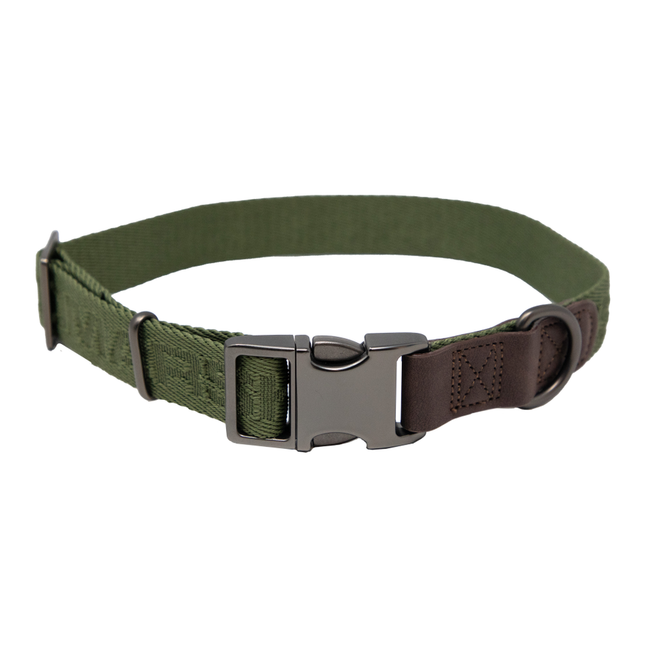 MoMarsh Cypress Green Adjustable Dog Collar 15"-23"