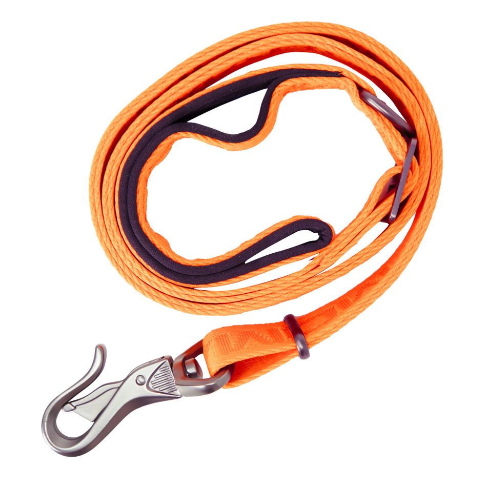 MoMarsh Adjustable Nylon Dog Leash Hunter Orange 47 to 72 Inches