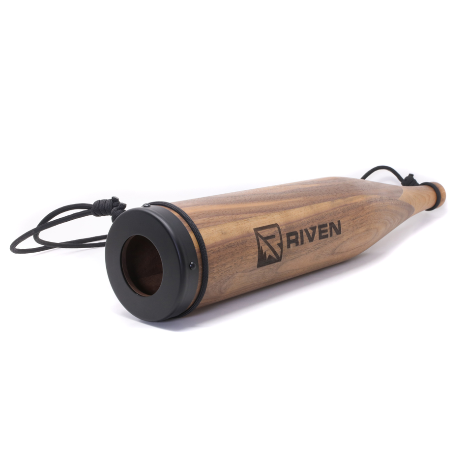 Riven Cambium Elk Bugle Call Tube Black Walnut Wood