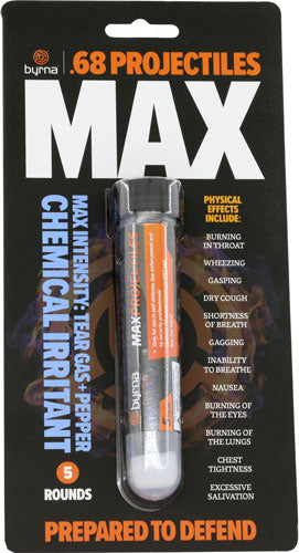 Byrna .68 Cal MAX Projectiles 5 Count Tube