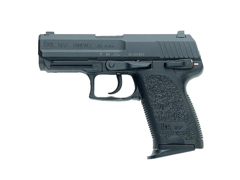 HK 81000343 USP Polymer Frame 45 ACP 8+1 3.78" Polygonal Rifled Barrel, Black Serrated Slide, Black Polymer Frame, Black Polymer Grip, Ambidextrous