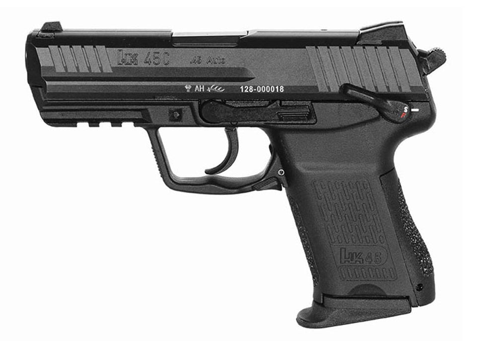 HK45C V1 Compact .45 ACP Pistol - Black Polygonal Barrel, Picatinny Rail, 8+1 Capacity