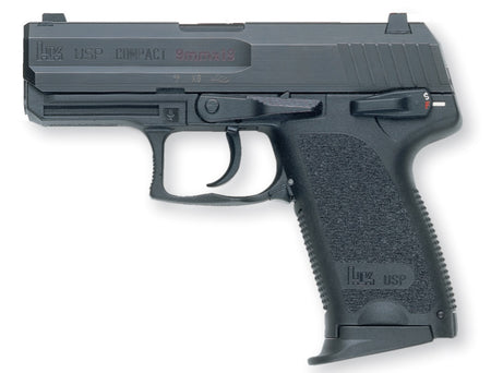 HK USP9 Compact V1 9mm Pistol, 13+1 Capacity with Safety and Fixed Sights