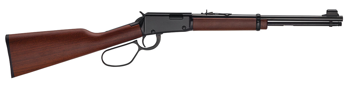 Henry H001L22M Classic .22 WMR Rifle, 18.5" Round Barrel, Walnut Straight Grip Stock, Large Loop Lever