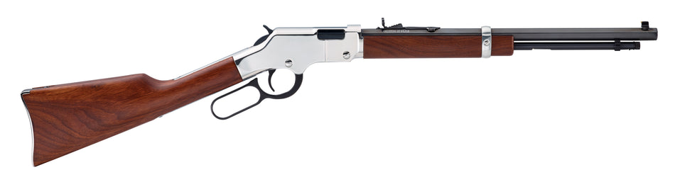 Henry H004SY Golden Boy Silver Youth .22 S/L/LR Rifle - 17" Blued Octagon Barrel, Nickel-Plated Steel Receiver, Walnut Stock