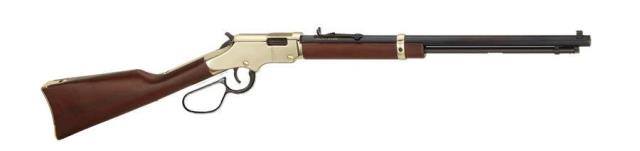 Henry H004VL Golden Boy Large Loop .17 HMR 12+1 20" Brass Rifle, Walnut Stock, Right Hand