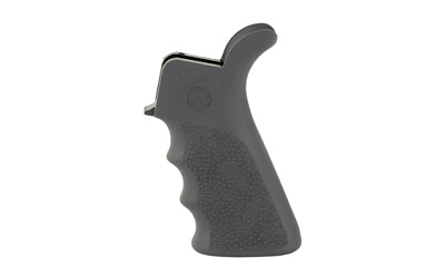 Hogue OverMolded AR-15 Rifle Grip, Beavertail Style with Finger Grooves, Cobblestone Pattern, Slate Gray