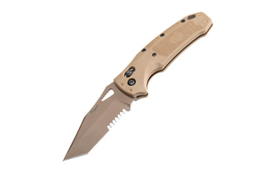 Hogue K320 M17 Tanto Folding Knife, Coyote Tan PVD Finish, 3.5 Inch Blade, Polymer Frame 36363