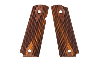 Hogue 1911 Govt Cocobolo Hardwood Grip Panels, Checkered Pattern, Ambi-Cut 45821