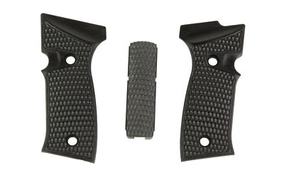 Hogue Piranha G10 Black Grip Panels, Sig Sauer P320 AXG Full Size 48129