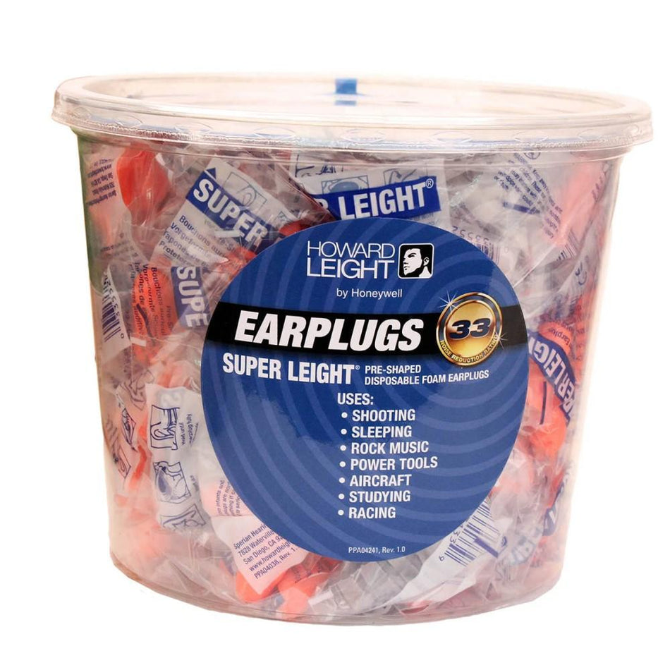 Howard Leight Super Leight 33dB Disposable Foam Ear Plugs 100 Pairs Uncorded