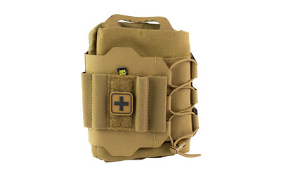 HSGI ReFlex IFAK Two-Piece Carrier System, MOLLE/Belt 1.5"-2.5", Coyote Brown, No Medical Supplies 12RX00CB