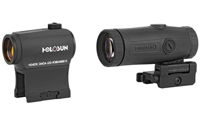 Holosun Technologies HS403C Red Dot Sight & HM3X Magnifier Combo Pack, Solar Failsafe