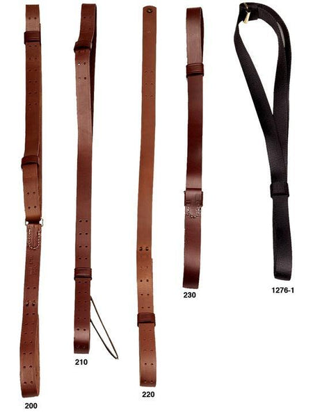 Hunter Military-Style Leather Rifle Sling Solid Brass Hardware
