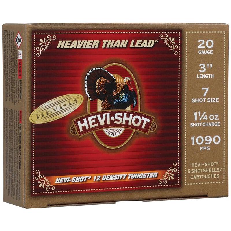 HEVI-Shot 20 Gauge Shotgun Shells HEVI 13 #7 1-1/4 oz 3 in
