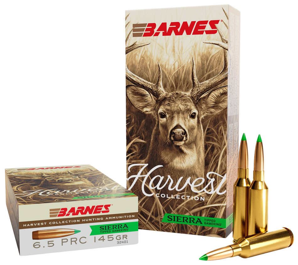 Barnes Bullets 32401 Harvest 6.5 PRC 145gr Sierra Tipped GameKing 20 Per Box/10 Case