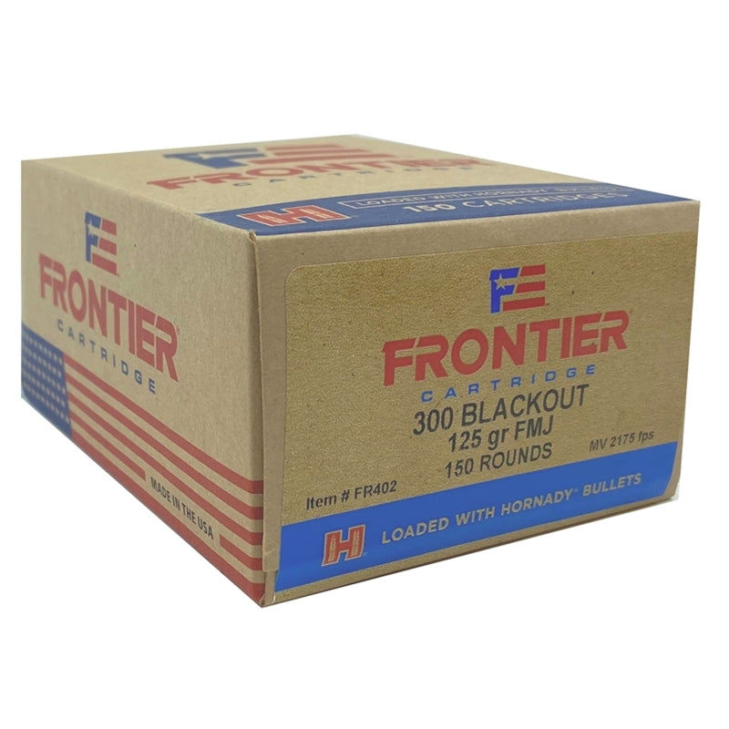 Hornady .300 AAC Blackout FR402 Frontier Cartridge Full Metal Jacket FMJ 125 Grain