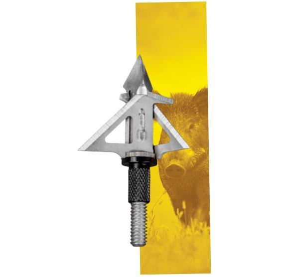 SIK 3-Blade F3CB Stainless Steel Mechanical Crossbow Broadhead, Silver/Black