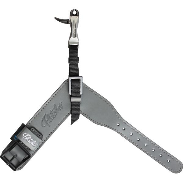 Fletcher ArchX Caliper Bow Release with Leather Buckle Strap Pewter