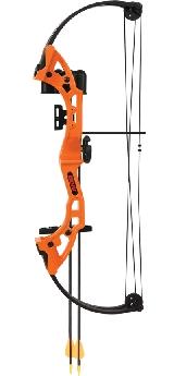 Bear Archery Brave RH Youth Compound Bow Ready-to-Shoot Set Orange 15-25 lb