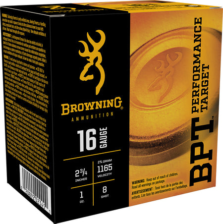 Browning 16 Gauge B193611628 BPT Performance Target Performance Target 2.75" 1oz 8 Shot