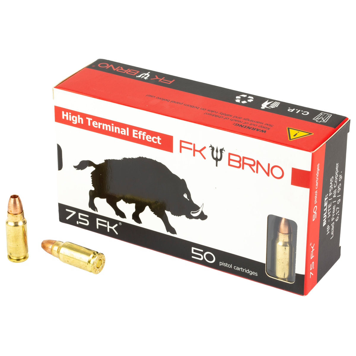 FK Brno 7.5 FK FKAMMOF550 F5 Copper Hollow Point 95 Grain