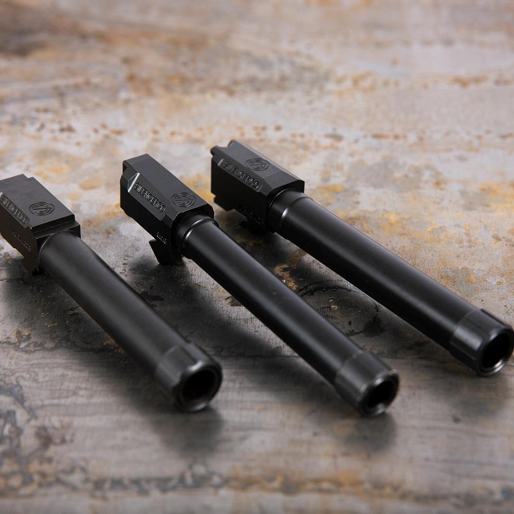 SilencerCo Glock 17 9mm Luger Threaded Pistol Barrel 1/2x28 Black Nitride