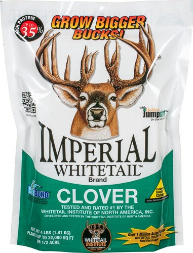 Whitetail Institute Imperial Clover 4lb Half-Acre Seed Spring and Fall Planting