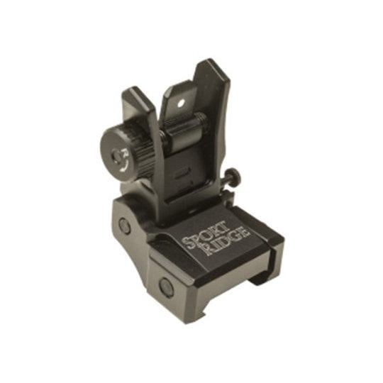 Sport Ridge AR15 Black Low Profile Rear Sight with Windage Adjustment for Picatinny Rail