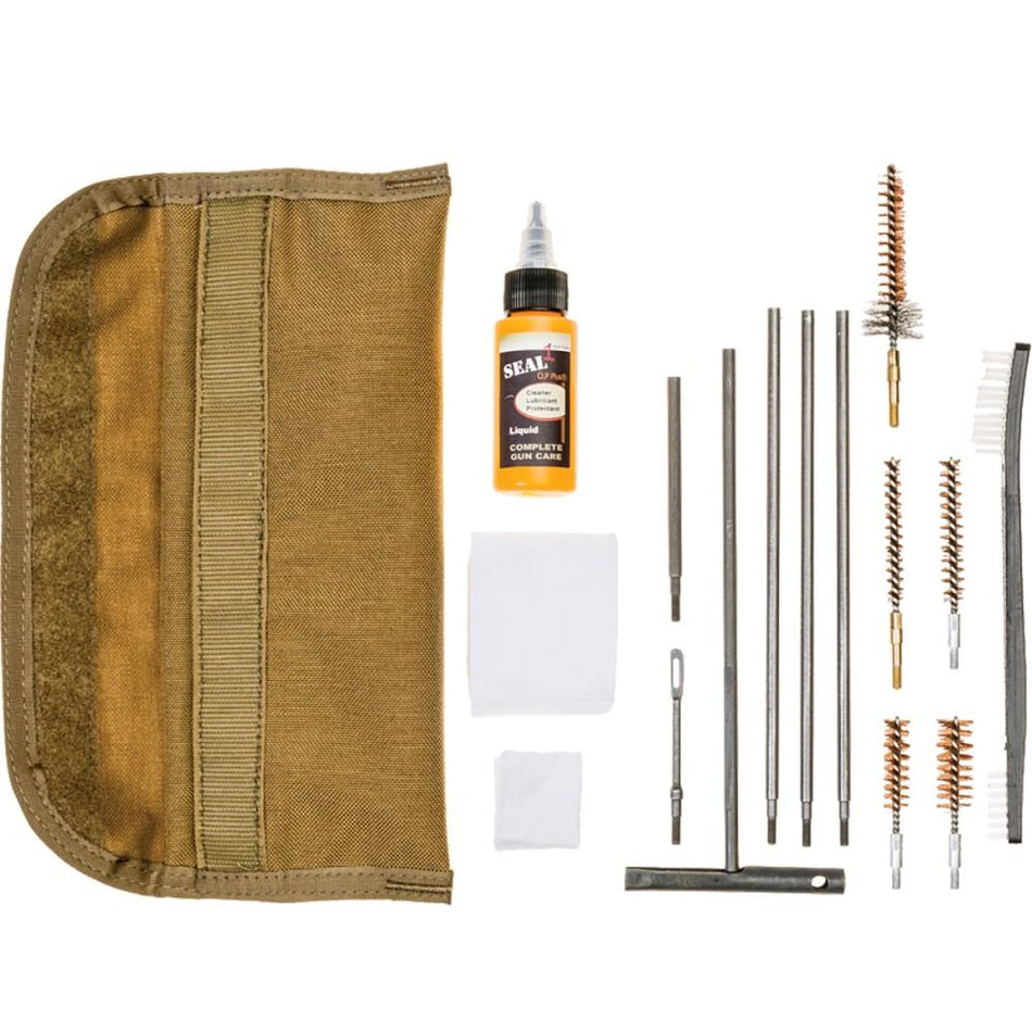 TacShield 13-Piece Universal GI Field Clean Kit w/Seal 1 CLP Coyote Brown