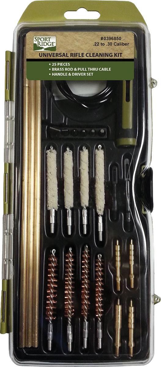 TacShield Sport Ridge 25-Piece Universal Rifle Cleaning Kit with Brass Rods Hard Case