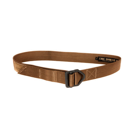 TacShield 1.75" Tactical Rigger Belt Coyote Large 38"-42" - Drop Forged Buckle