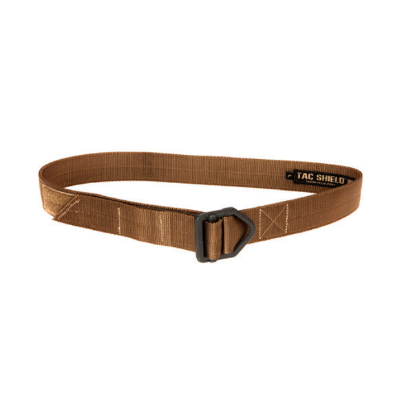 TacShield 1.75" Tactical Rigger Belt Coyote Large 38"-42" - Drop Forged Buckle