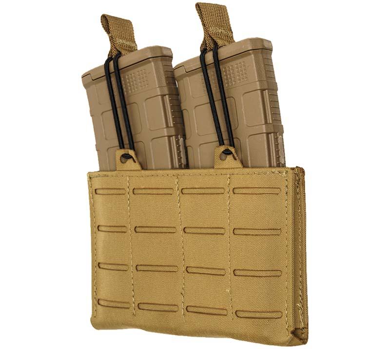 TacShield RZR Double Rifle Mag Pouch MOLLE Compatible Coyote Brown