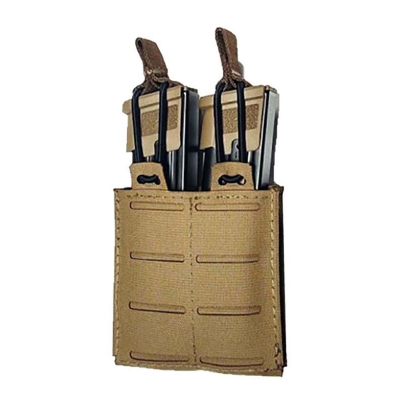 TacShield RZR Double Pistol Mag Pouch MOLLE Coyote Brown